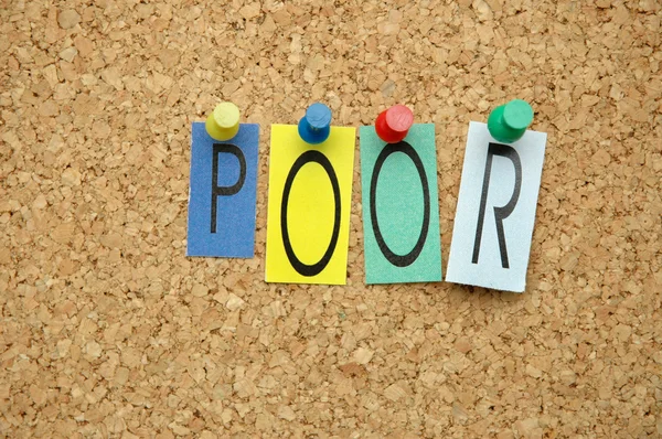 Woord Armen Geplaatst Van Kleurrijke Kleine Letters Het Bord Van — Stockfoto