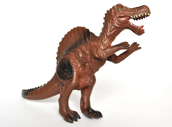 Dinosaurus Spinosaurus Valkoisella Pohjalla — kuvapankkivalokuva