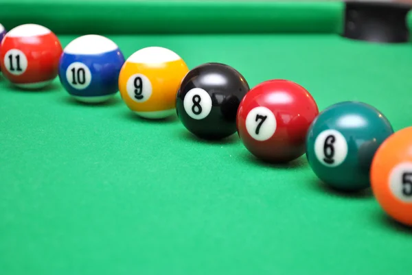 Billiard Balls Table — Stock Photo, Image