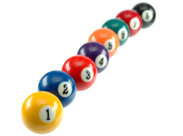 Billiar Balls Number One Eight — Stock Photo, Image