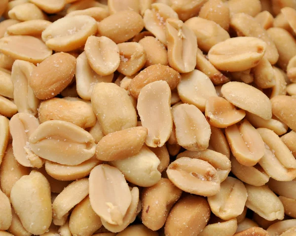 stock image Peeled Peanuts with salt -closeup