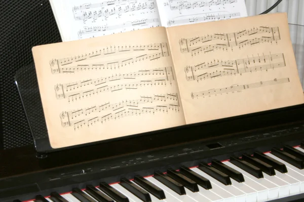 Stock image Piano and notes