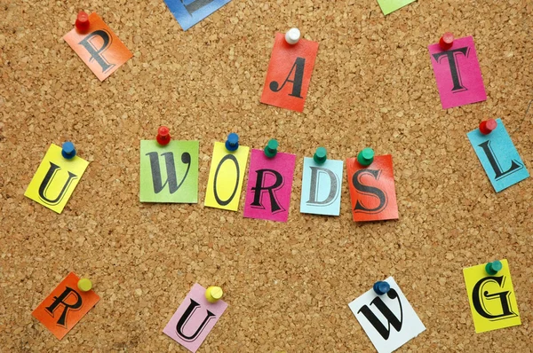 单词和字母 — 图库照片