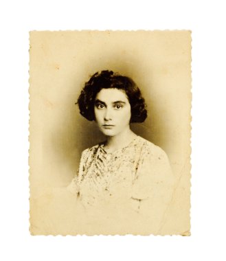 Vintage bir genç kadının portresi