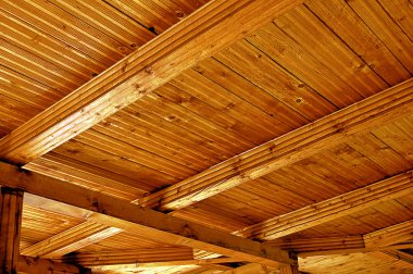 Wooden roof structure clipart