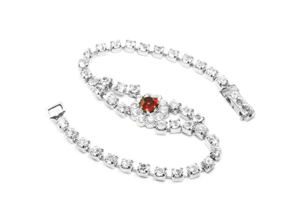 Diamond and ruby bracelet — Stock Photo, Image