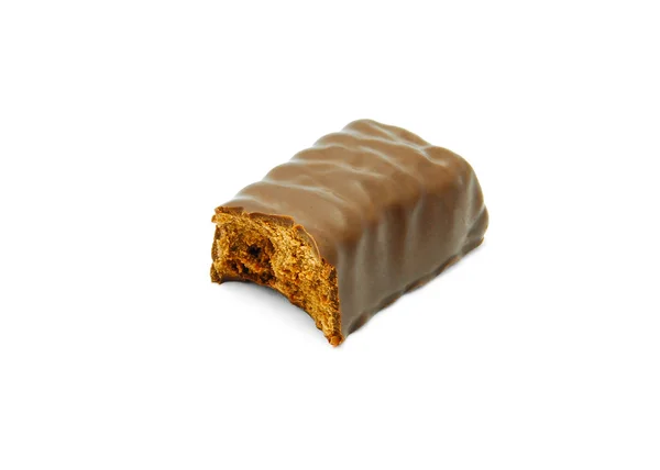 Bitten chocolate candy — Stock Photo, Image