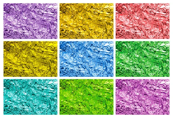 Staniol barevné textury — Stock fotografie