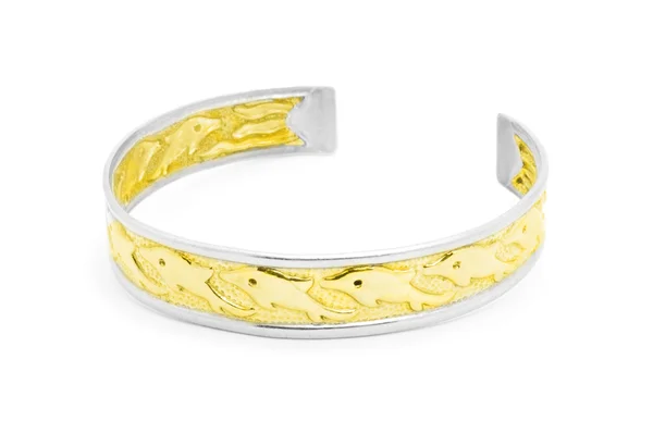 Silver dolphin bracelet — Stock Photo, Image