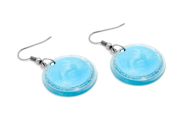 Blue earrings — Stock Photo, Image