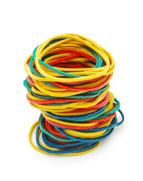 Gekleurde elastische banden — Stockfoto