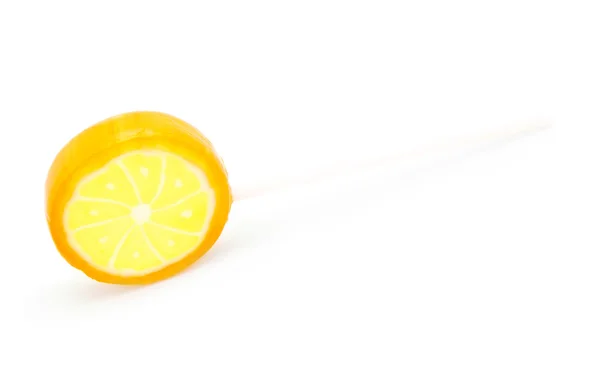 Orange slice lollipop — Stock Photo, Image