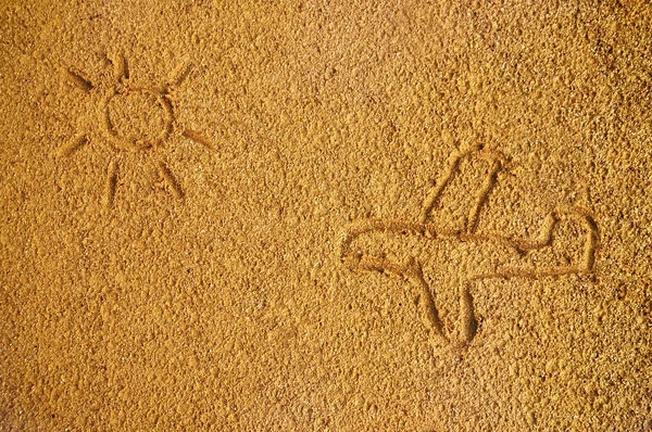 stock image Sand drawing