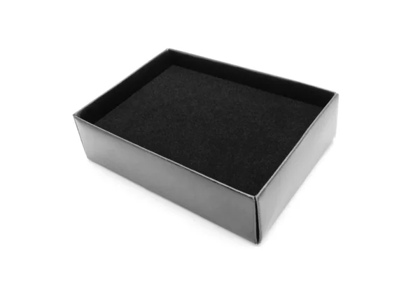 Чорна коробка з оксамитовим фоном — стокове фото