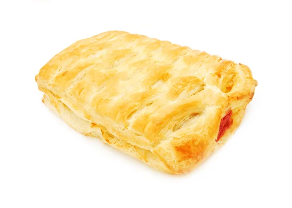 Puff pastry with morello cherry — Stock Photo, Image