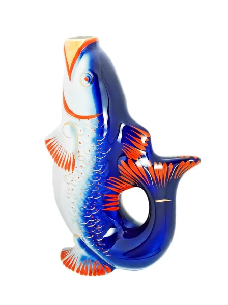 Porcelain fish with open mouth — Stock Photo, Image