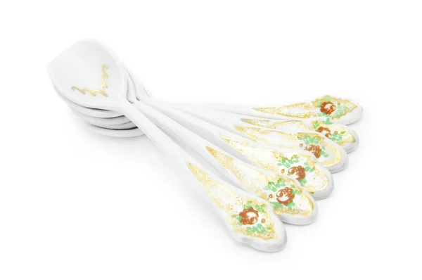 Ceramic spoons — Stock Photo, Image