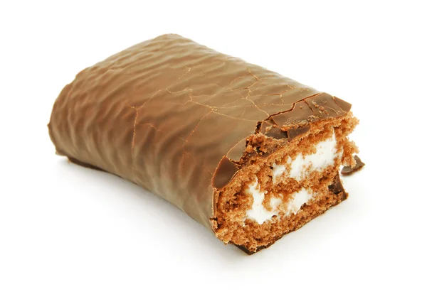 Rolo de pão revestido de chocolate — Fotografia de Stock