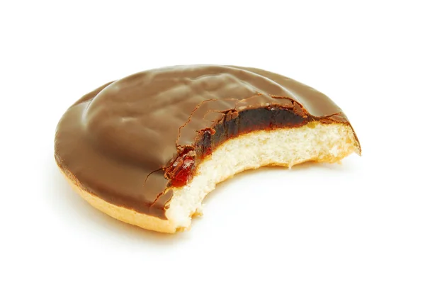 Biscotto ricoperto di cioccolato con gelatina — Foto Stock