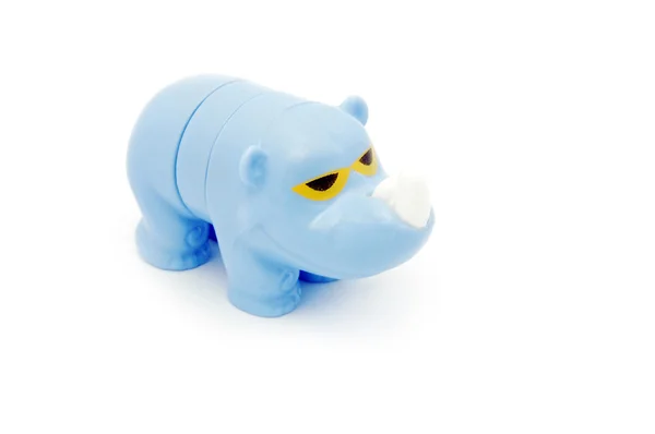 Іграшка Синій носоріг — стокове фото