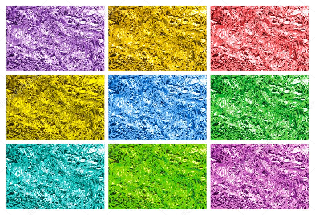 Colored tin foil textures