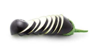 Sliced egg plant clipart