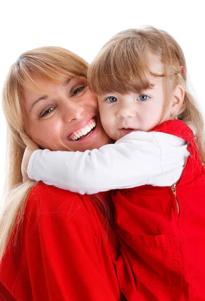 Maminka a dcera objímaly — Stock fotografie