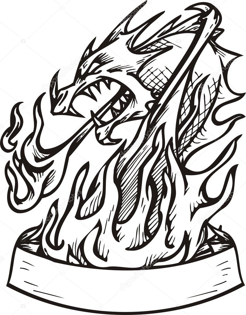 vorlage für drachen — stockvektor © digitalclipart 3932476