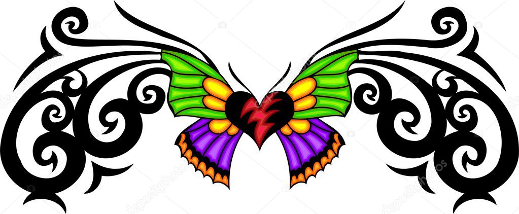 Tribal butterfly tattoo. Stock Vector Image by ©Digital-Clipart #4492306