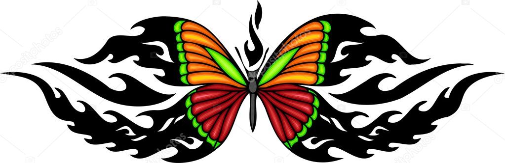 Tribal butterfly tattoo. Stock Vector Image by ©Digital-Clipart #4492372