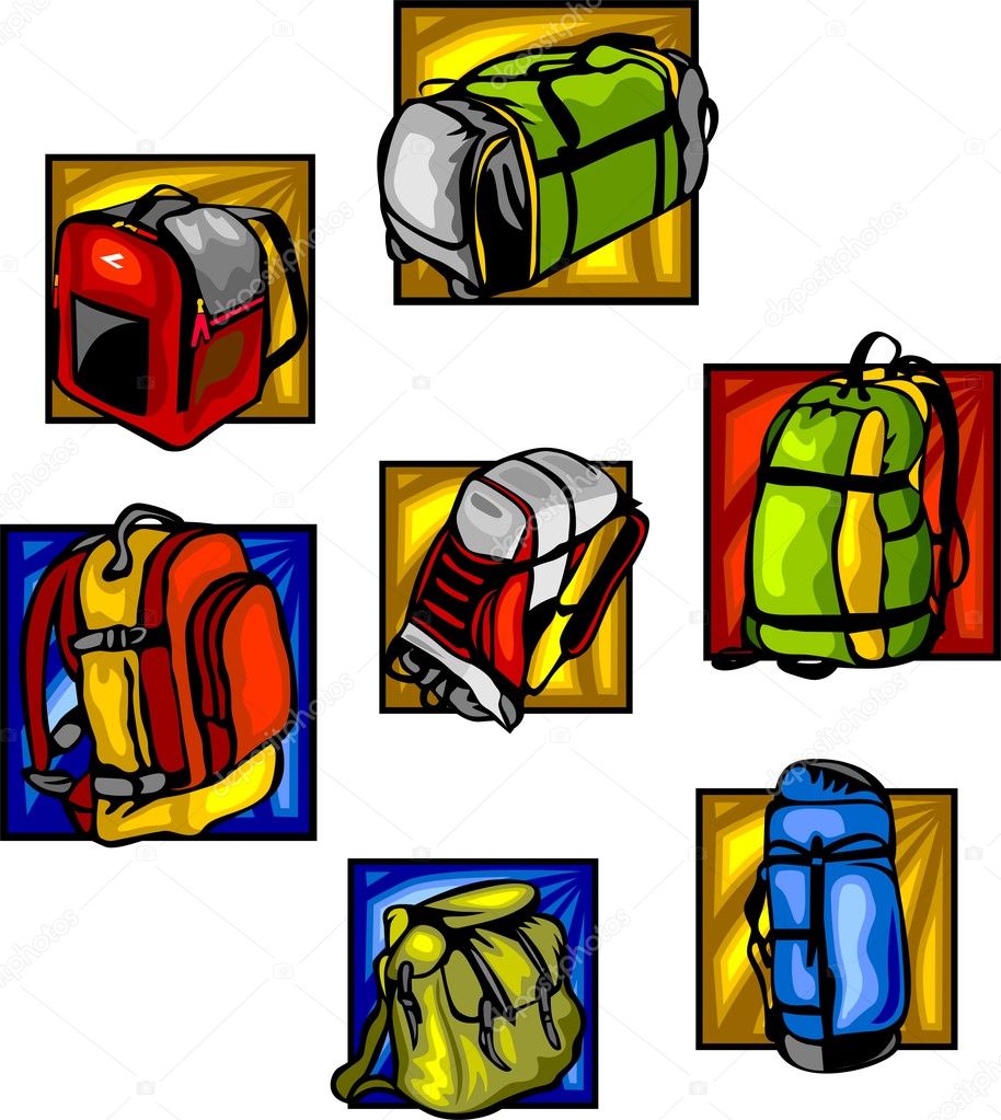 Bags And Backpacks Vector Set Vector Image By C Digital Clipart Vector Stock