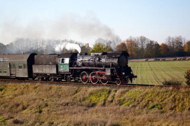 Retro buharlı tren