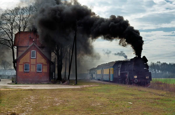 Παλιό τρένο ατμού — Φωτογραφία Αρχείου
