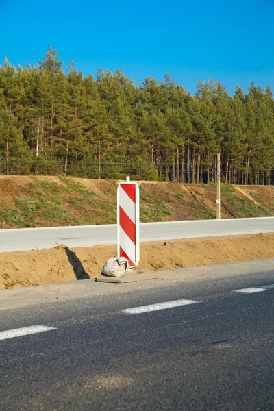 Obras rodoviárias — Fotografia de Stock