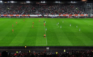 Mexico vs. Netherlands international friendly soccer match clipart