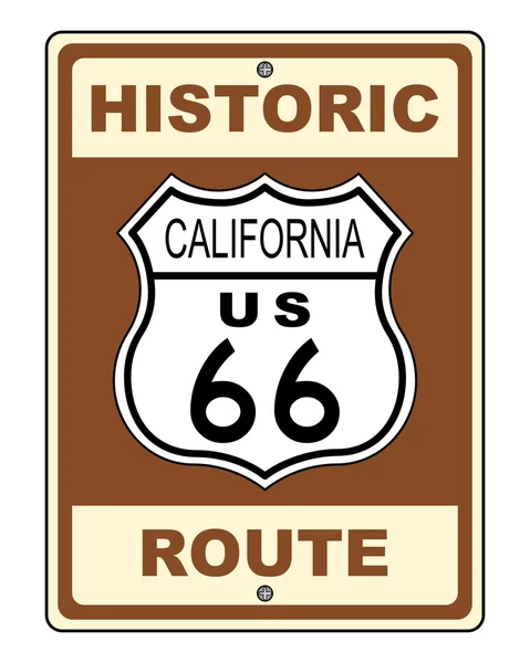 Ruta Histórica de California US 66 Sign Illustration — Foto de Stock