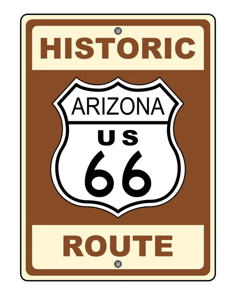Arizona histórico nos route 66 sinal — Fotografia de Stock
