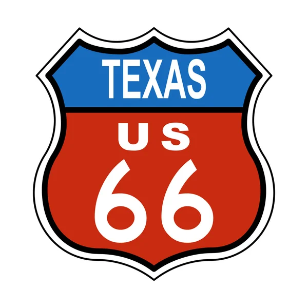 Teksasie trasy nas znak 66 — Zdjęcie stockowe