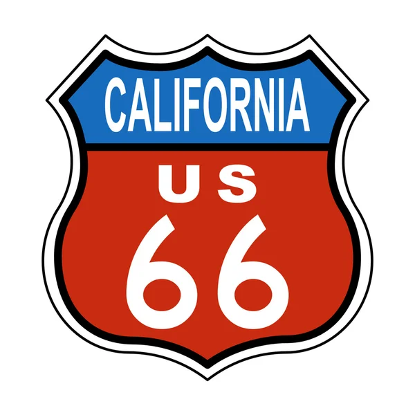 Каліфорнія нас маршруту 66 знак — стокове фото