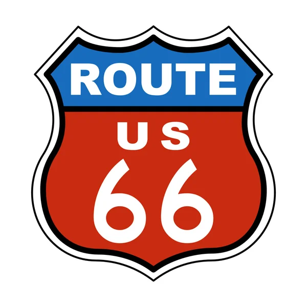 Маршрут US 66 Sign — стоковое фото