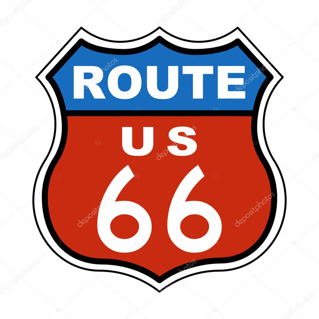 Route US 66 Sign Stock Photo by ©jbouzou 3958541