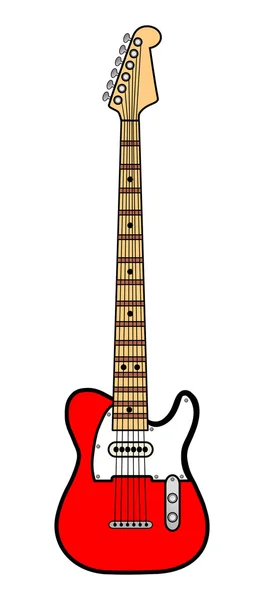 Guitarra eléctrica roja — Foto de Stock