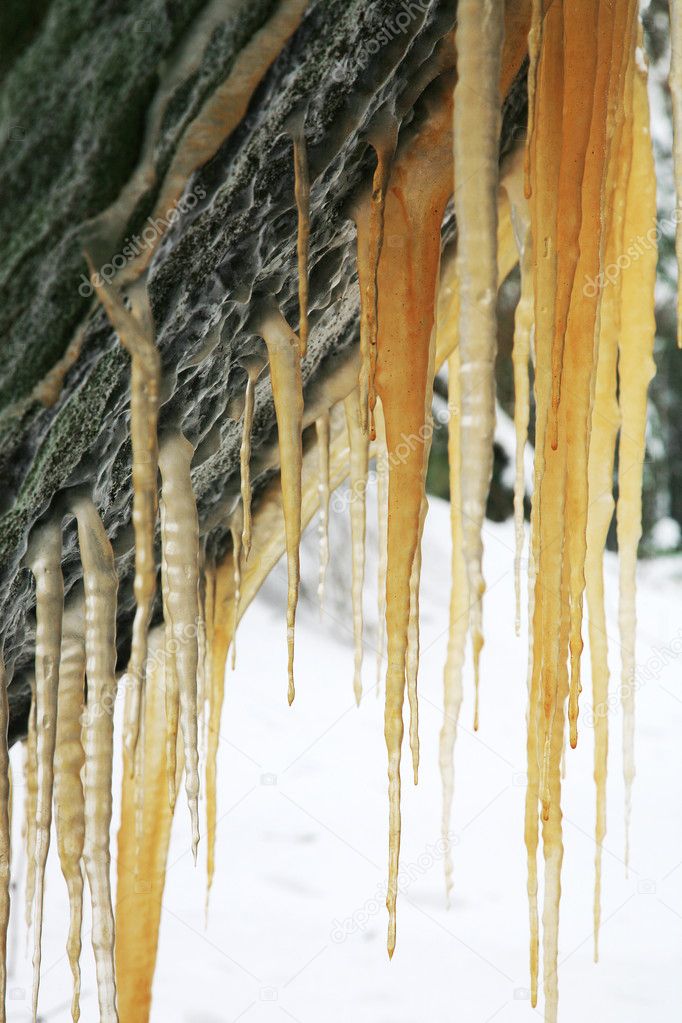 Brown icicles