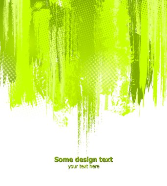 Green abstract paint splashes illustration. Vector background with place for your text. clipart