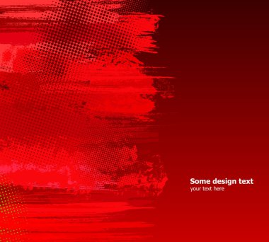 Red abstract paint splashes illustration. Vector grunge backgrou
