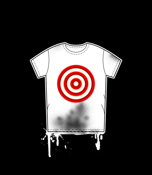Shirt template with target — Stock Vector