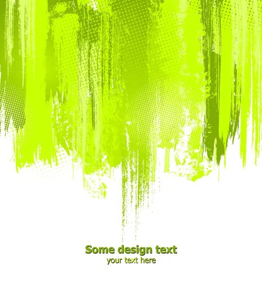 Peinture Abstraite Verte Éclabousse Illustration Fond Vectoriel Avec Place Pour — Image vectorielle