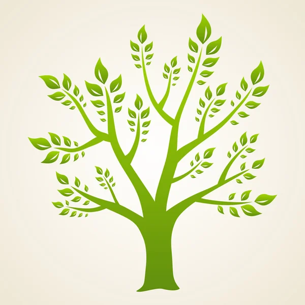Зеленое дерево. Концепция — стоковый вектор