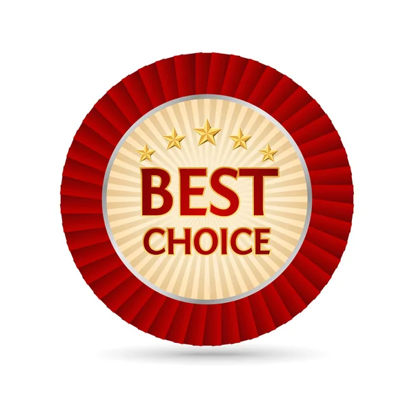 Vector Gouden Badge Met Naam Beste Keuze Voor Zakelijke Illustraties — Stockvector