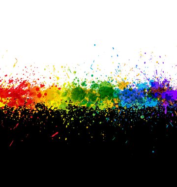 Color paint splashes. Gradient vector background clipart